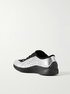 Nike - Air Superfly Suede and Perforated Metallic Leather Sneakers - Silver