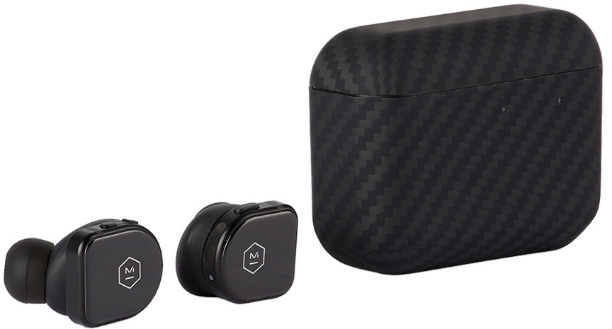 Master & Dynamic Black MW08 Active Noise-Cancelling Earphones