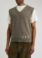Erl Logo-intarsia Wool-blend Vest Grey