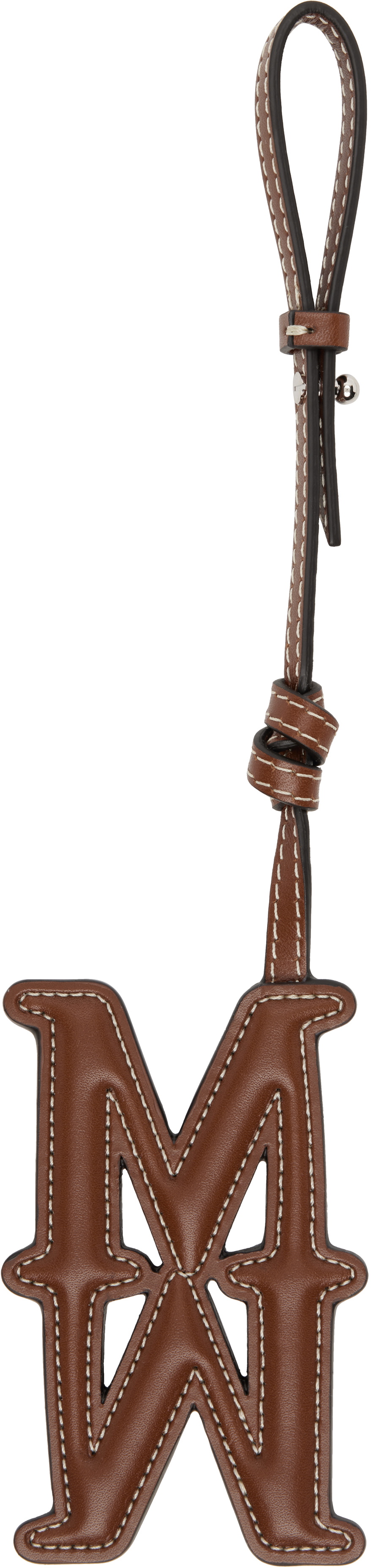 Max Mara Brown MMCharm Leather Bag Charm