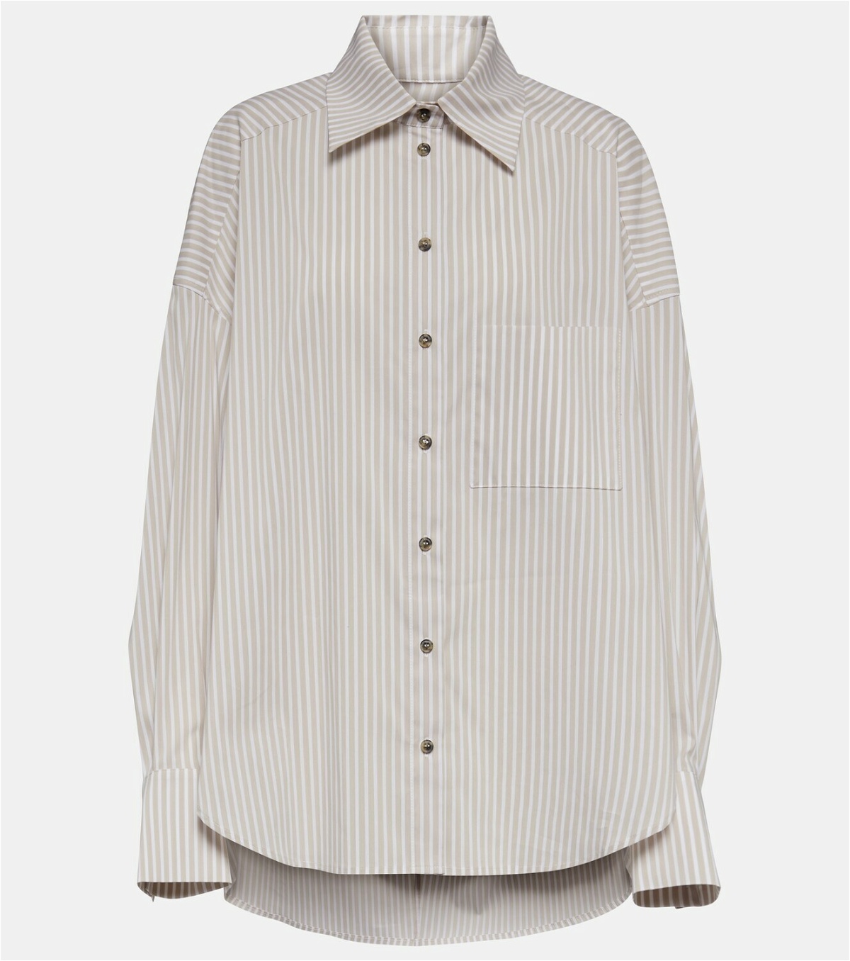 The Mannei Bilbao striped cotton-blend shirt