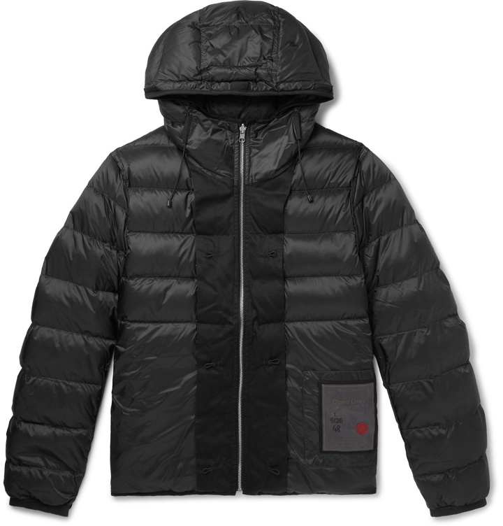Photo: Ten C - Quilted Nylon Hooded Down Liner - Black