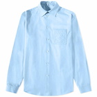 Loewe Men's Anagram Pocket Shirt in Ash Blue