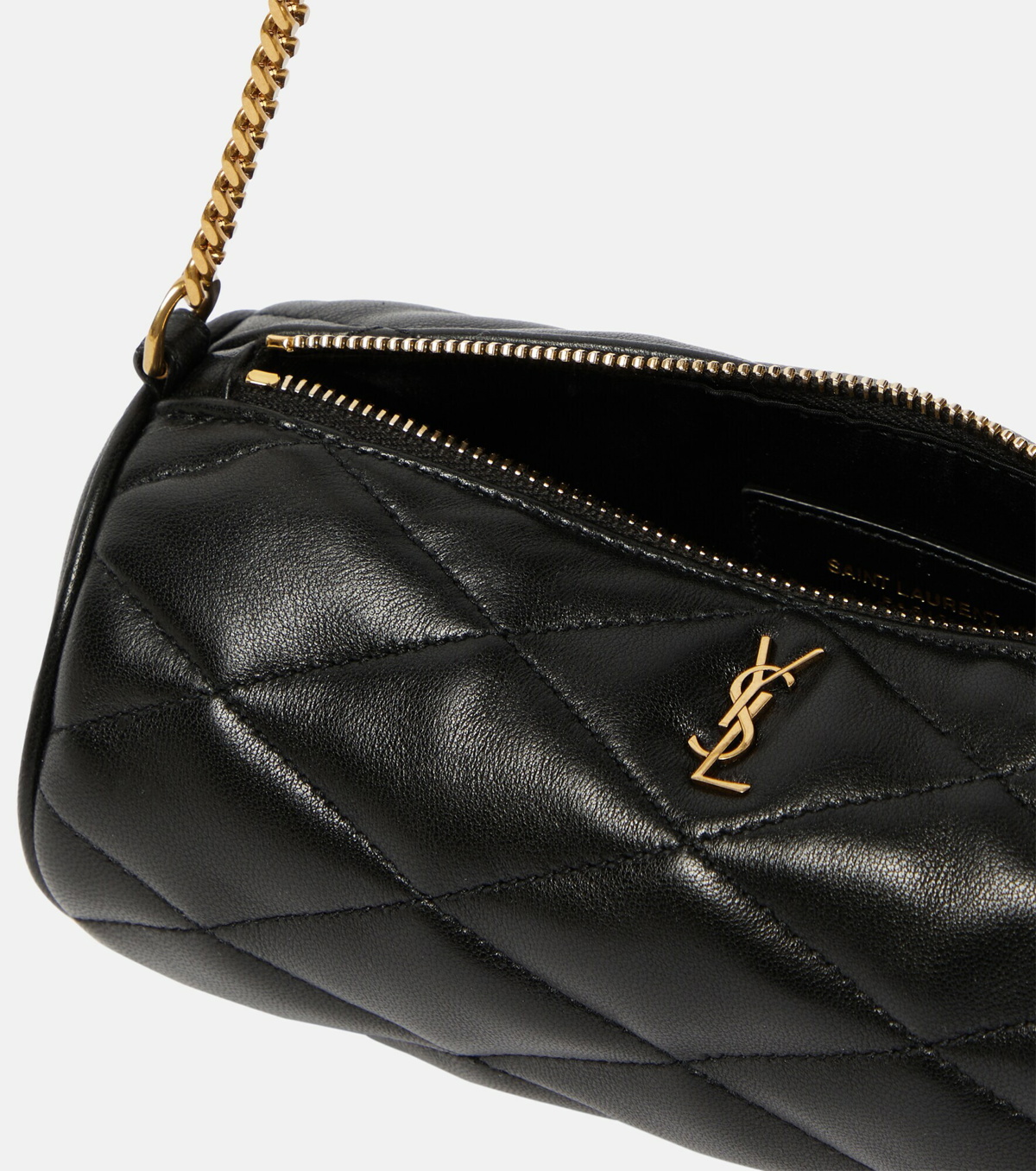 Saint Laurent Sade Quilted Leather Pouch in Black