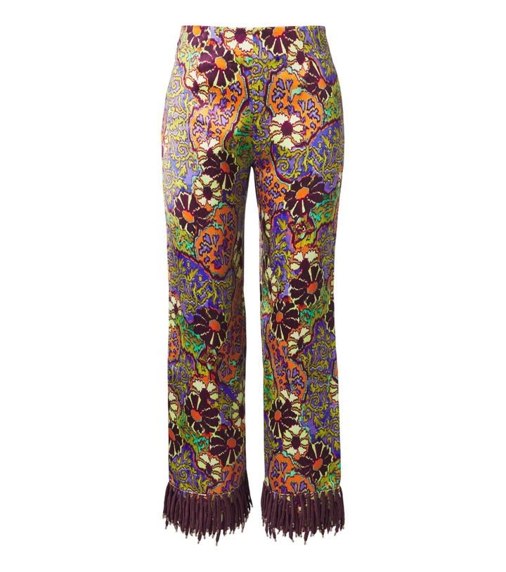 Photo: Alémais Joanna fringed printed wide-leg pants