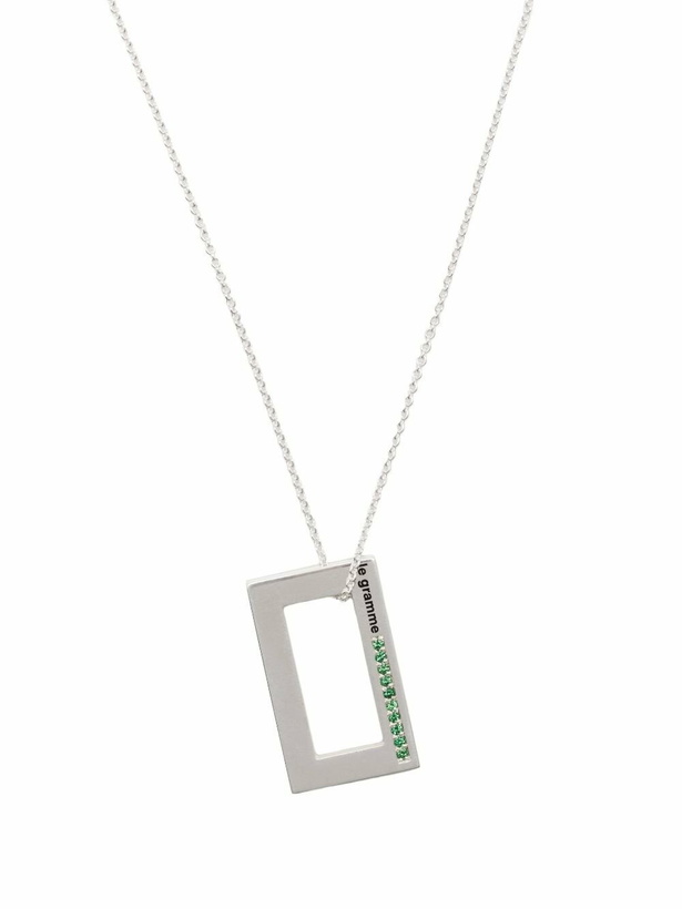 Photo: Le Gramme Sterling Silver 3.4g Tsavorite Pendant Necklace