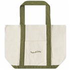 Museum of Peace and Quiet Men's Wordmark Tote Bag in Olive