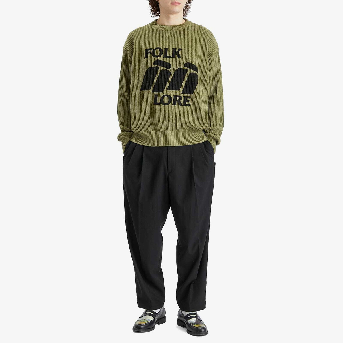 Heresy Men's Ray's Knit Sweater in Green