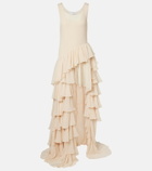 Xu Zhi Tiered asymmetric maxi dress