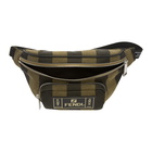 Fendi Brown Striped Jacquard Belt Bag