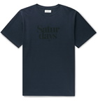 Saturdays NYC - Miller Logo-Print Cotton-Jersey T-Shirt - Blue