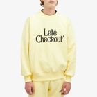 Late Checkout Men's LC Logo Crew Sweat in Yellow
