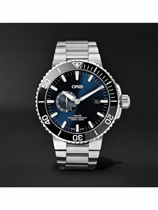 Photo: Oris - Aquis Small Second Date Automatic 45.5mm Stainless Steel Watch, Ref. No. 01 743 7733 4135-07 8 24 05PEB