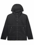 And Wander - Logo-Print Pertex-Ripstop Hooded Jacket - Black