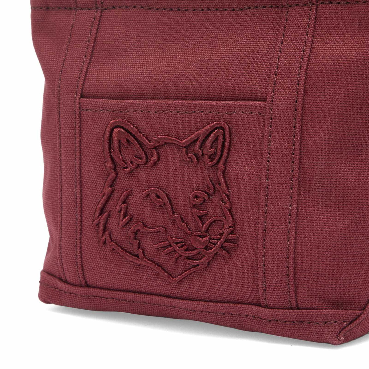 Maison Kitsuné Women's Fox Head Mini Tote Bag in Redstar