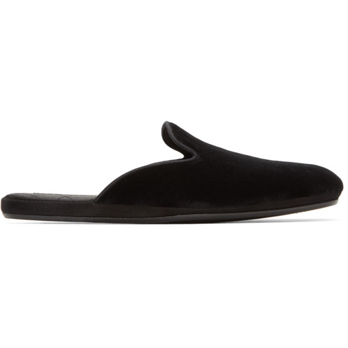 Photo: Dolce and Gabbana Black Velvet Slippers