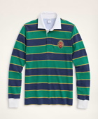 Brooks Brothers Men's Cotton Crest Rugby | Navy/Green