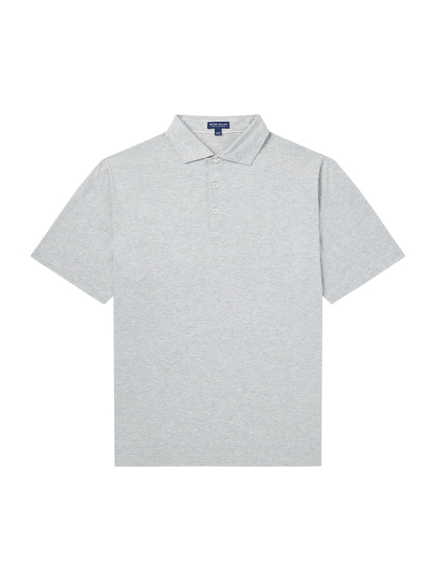 Photo: Peter Millar - Excursionist Stretch-Cotton and Modal-Blend Polo Shirt - Gray