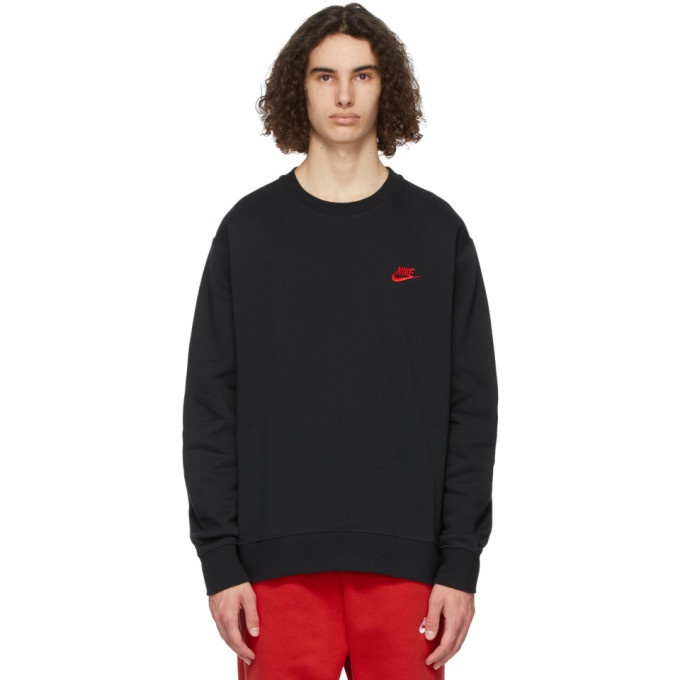 Photo: Nike Black and Red Sportswear Club Sweatshirt
