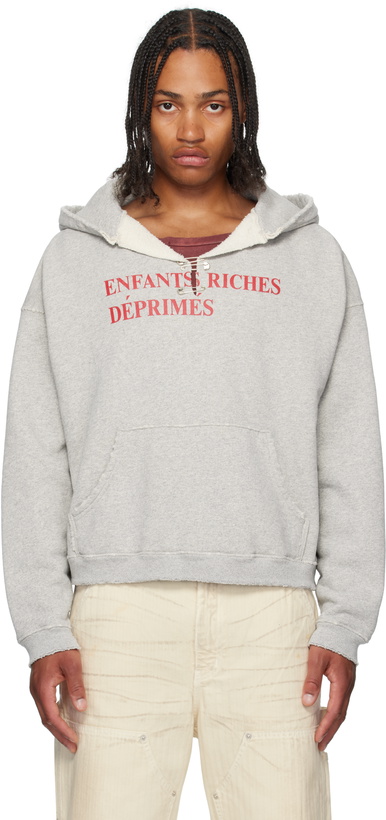 Photo: Enfants Riches Déprimés Gray Classic Logo Hoodie