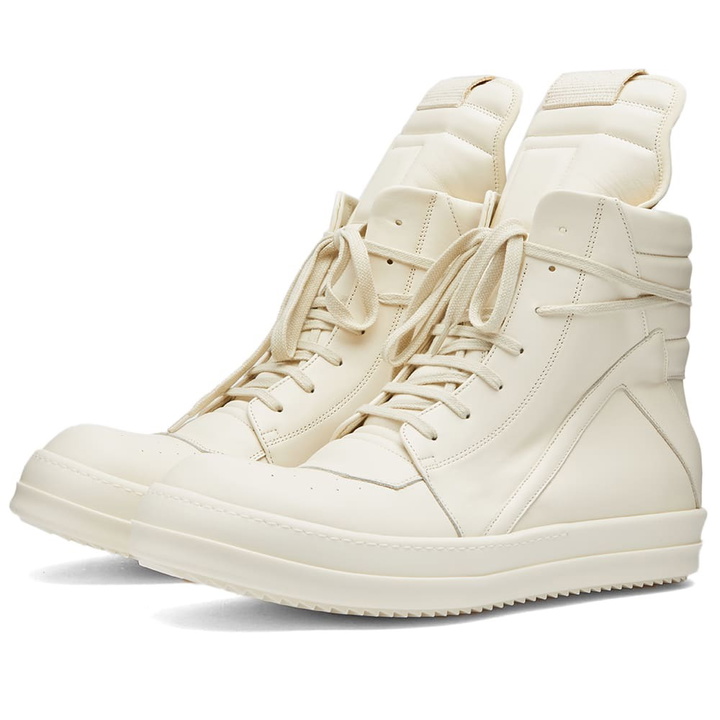 Photo: Rick Owens Men's Geobasket Sneakers in Milk