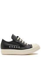 Rick Owens Leather Sneakers Black