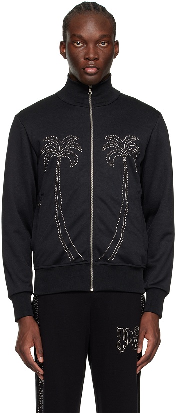 Photo: Palm Angels Black Milano Stud Track Jacket