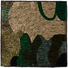 Luna Del Pinal Khaki & White Field Topographic Cushion Cover