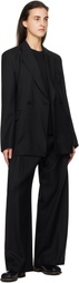 WOOYOUNGMI Black Wool Double Blazer