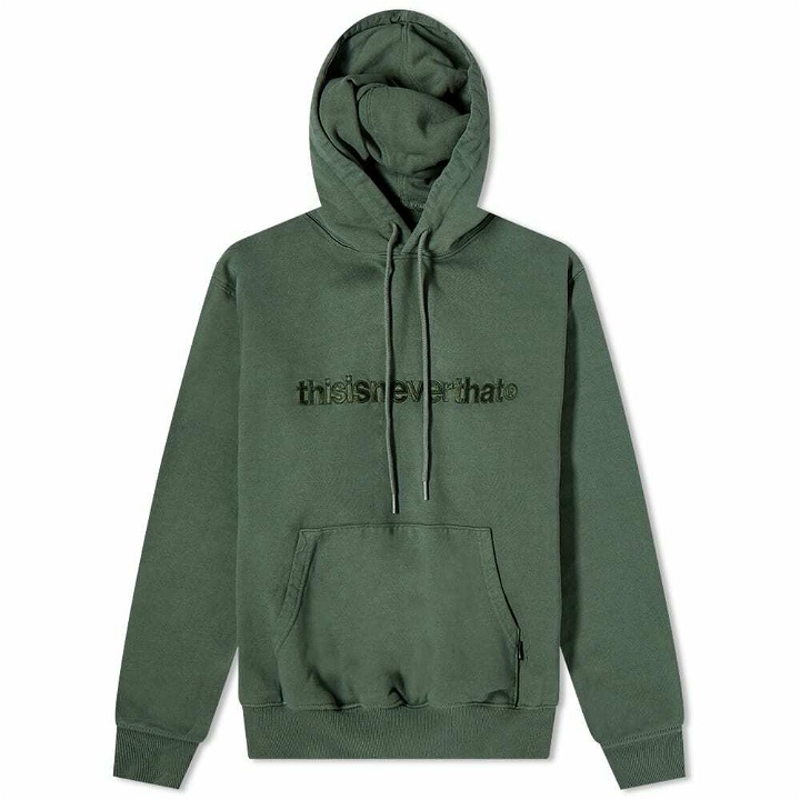 Photo: thisisneverthat Men's T-Logo Popover Hoody in Forest