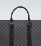 Gucci GG Supreme Medium leather-trimmed tote bag