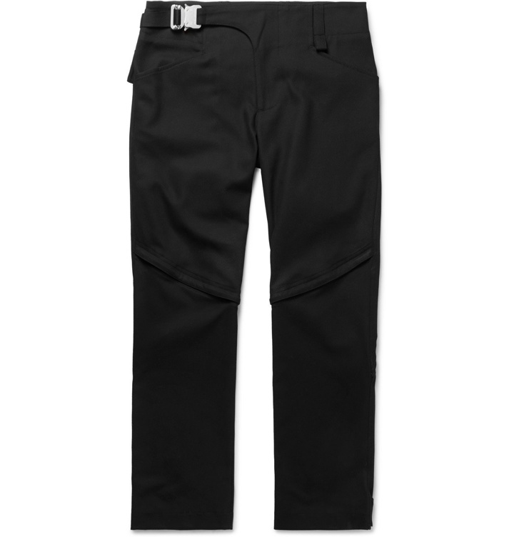 Photo: 1017 ALYX 9SM - Crescent Belted Cotton-Twill Trousers - Black
