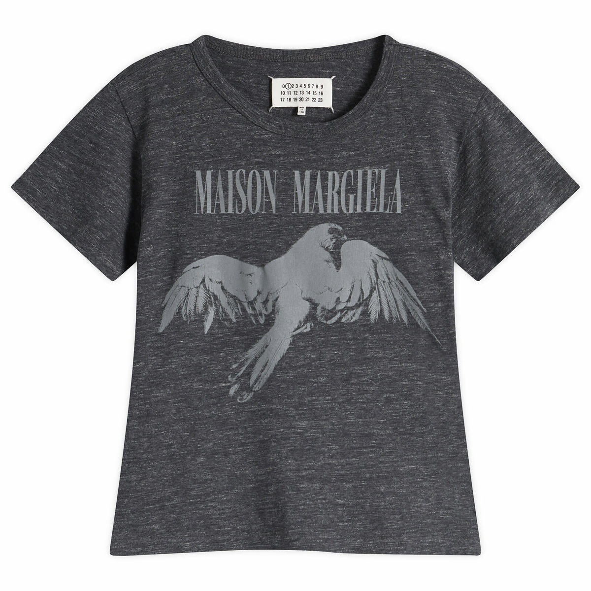 Maison Margiela Women's Bird Fitted T-Shirt in Dark Grey Melange