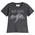 Maison Margiela Women's Bird Fitted T-Shirt in Dark Grey Melange