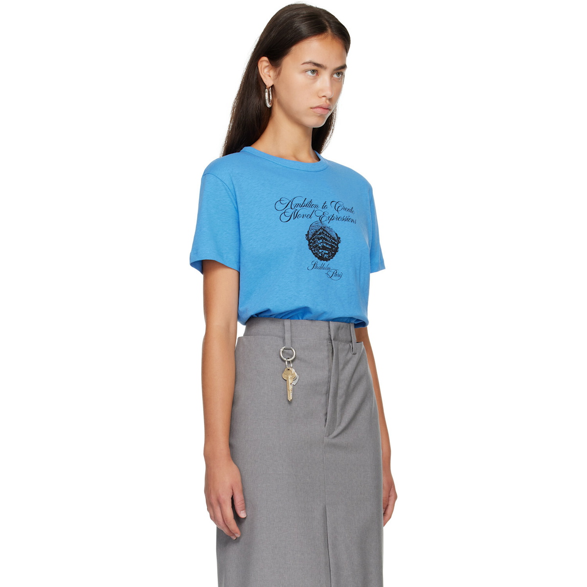 Acne Studios Blue Graphic Jersey T-shirt