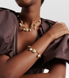 Alémais Faux pearl embellished charm bracelet