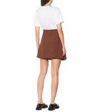 Plan C - Box-pleated high-rise miniskirt