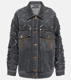 Versace - Distressed denim jacket