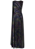 Talbot Runhof Scarf-effect Metallic-weave Gown Multicoloured 1