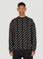 All-Over Logo Sweater in Black