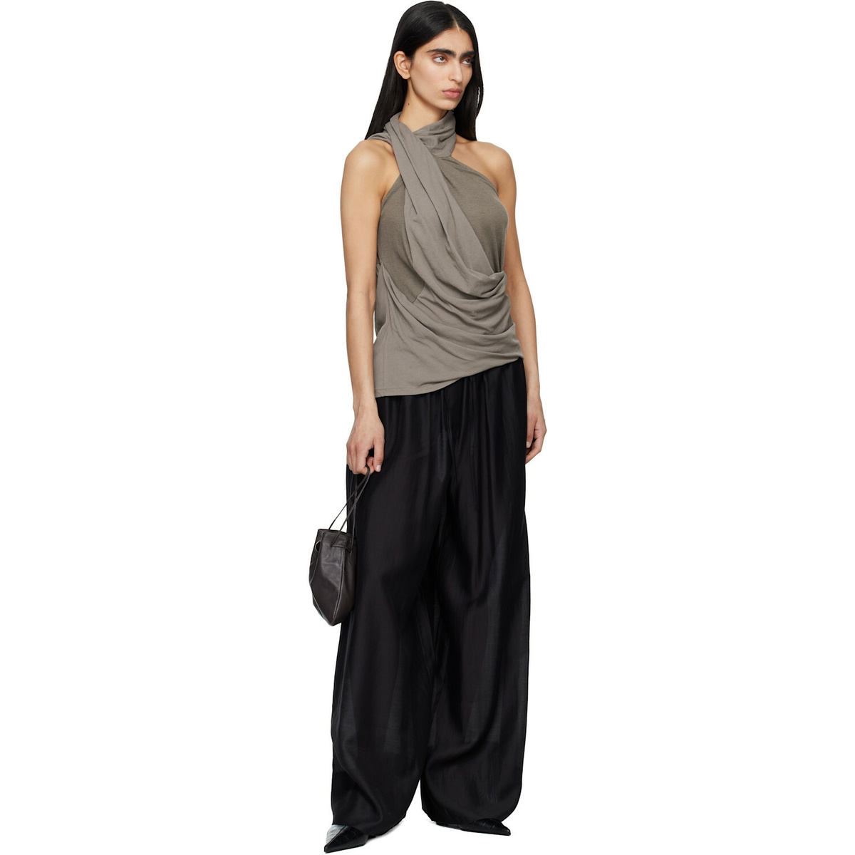 Entire Studios Black Vento Wide Leg Trousers