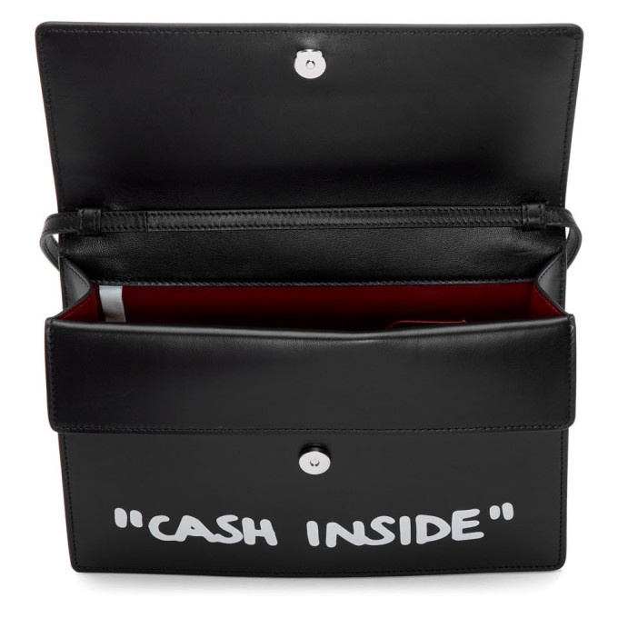 OFF-WHITE, Jitney 1.4 Leather Shoulder Bag - Cash Inside