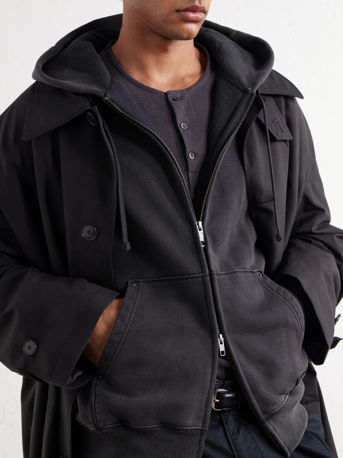 Aimé Leon Dore - Cotton-Jersey Zip-Up Hoodie - Black