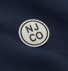 Nudie Jeans - Frankie Logo-Appliquéd Organic Fleece-Back Cotton-Jersey Hoodie - Blue