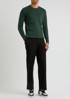 John Smedley Calix Waffle-knit Cotton Jumper Dark Green