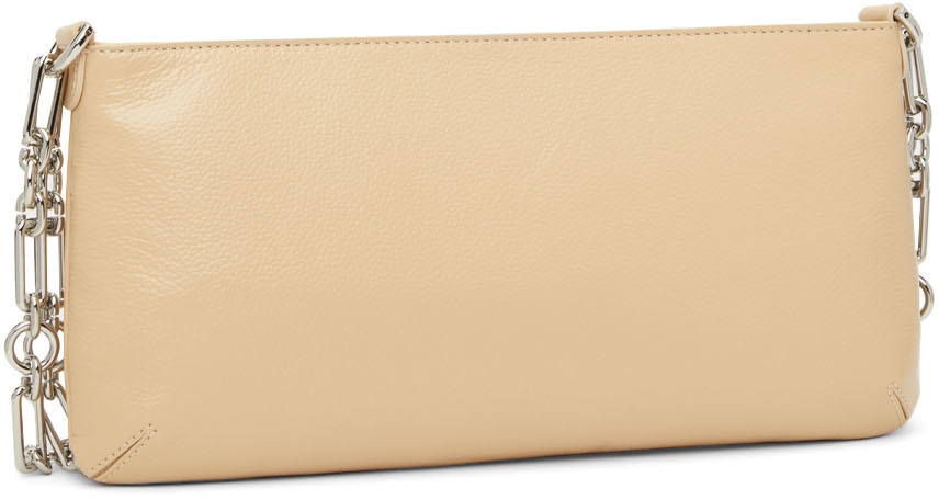 BY FAR Beige Grained Leather Holly Bag By Far