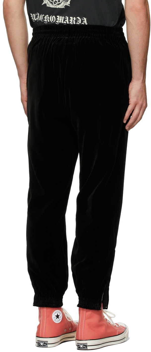 WACKO MARIA Black Velvet 'Guilty Parties' Lounge Pants Wacko Maria