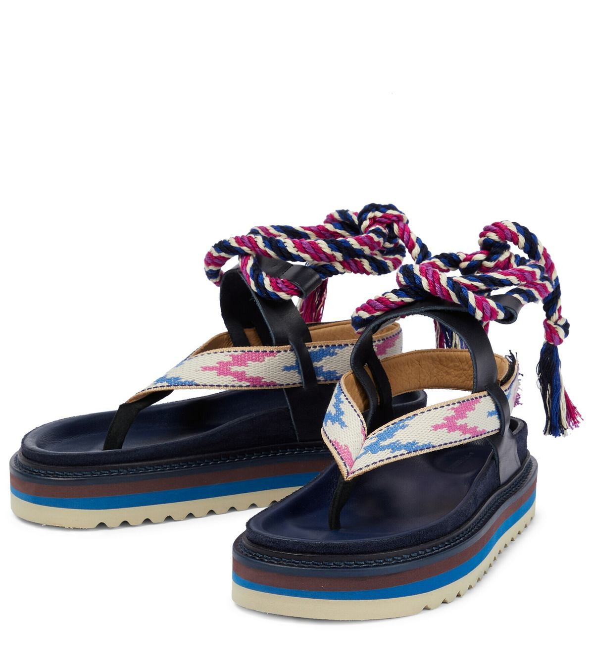 Isabel Marant Edeme leather platform thong sandals Isabel Marant