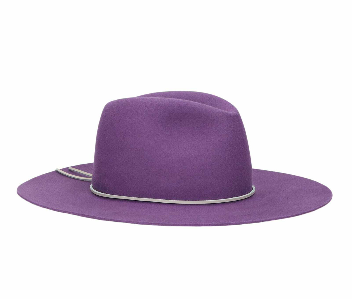 Borsalino Heath Alessandria Brushed Felt With Leather Hatband