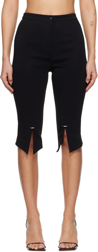 Photo: Mugler Black Pierced Capri Shorts